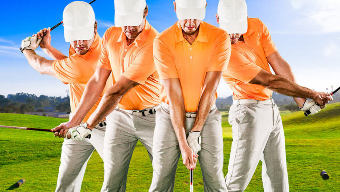 image of multiple stages of a golf swing
