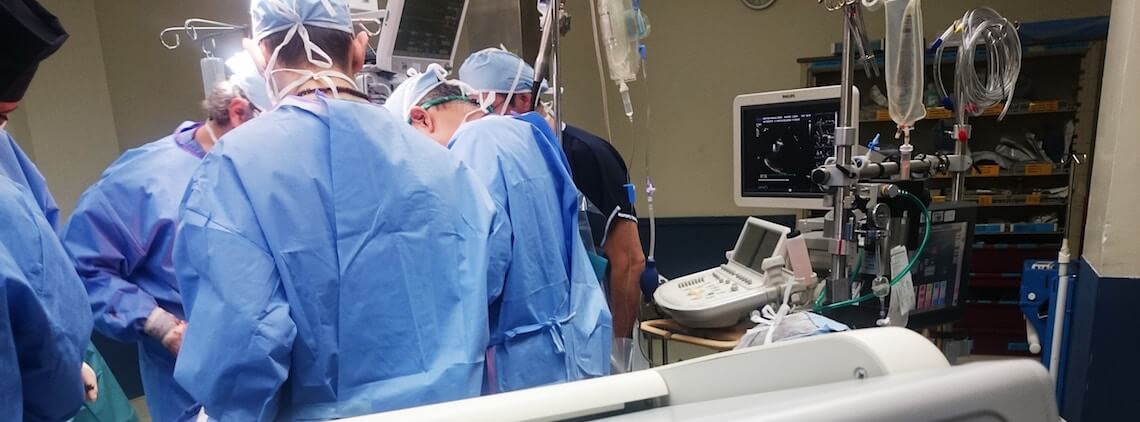 surgery room with medical staff